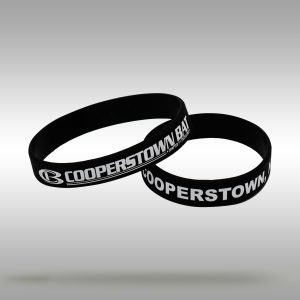 Cooperstown Bat CB Logo Wrist Band Bracelet - Black