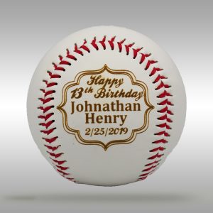 Custom Engraved Birthday Baseball