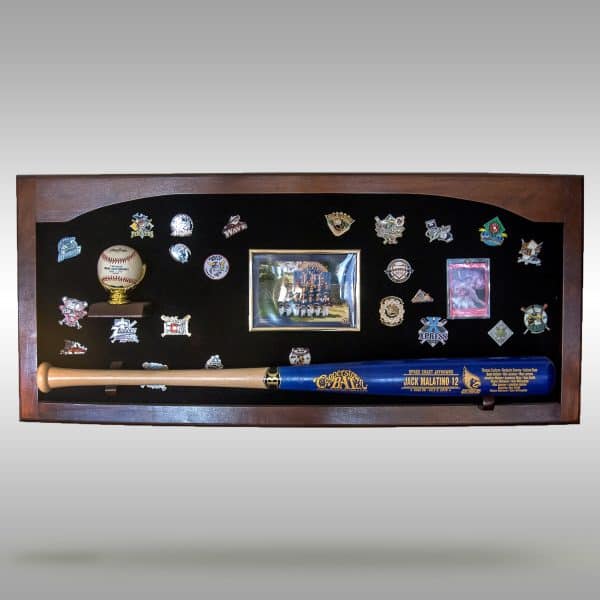 Plaque Display - Baseball bat, baseball, photos, pin display, memorabilia