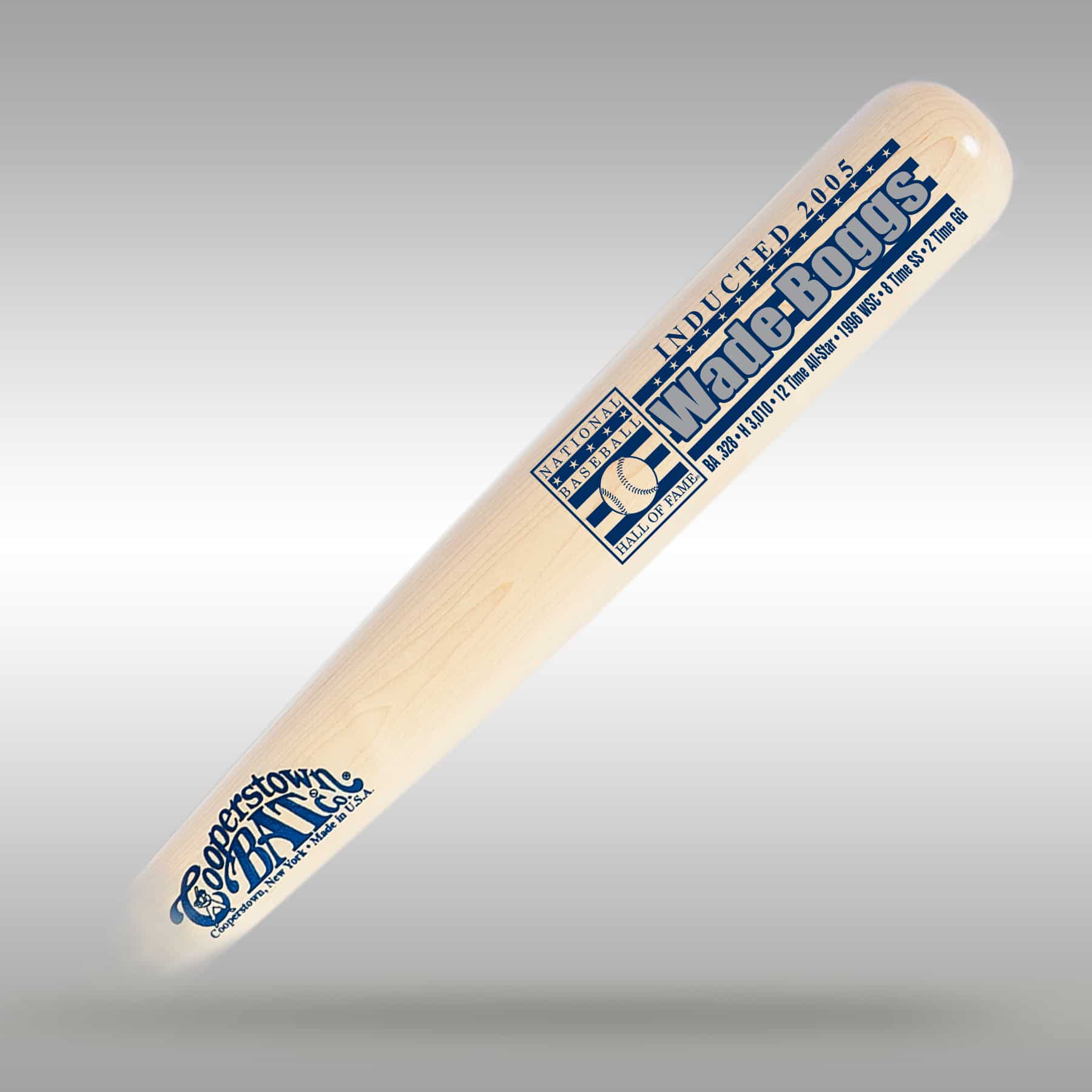 Wade Boggs Baseball HOF Stats Bat - Cooperstown Bat Company