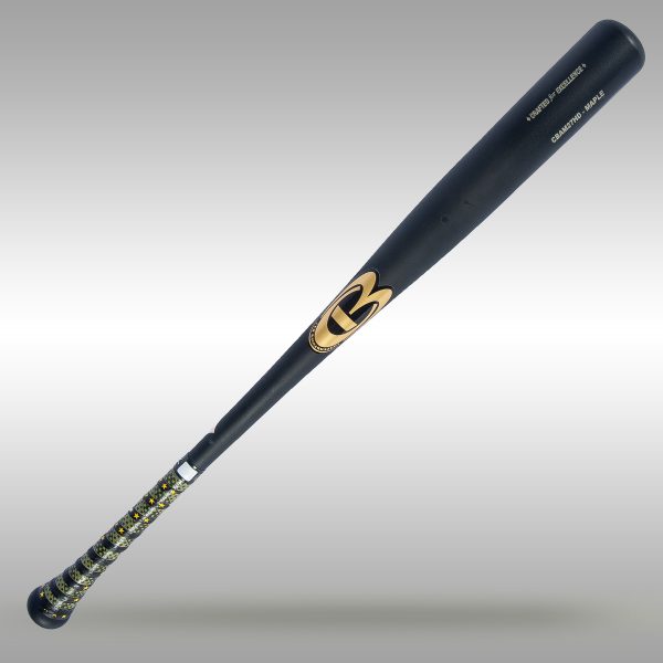 CBAM27HD Maple Pro Wood Baseball Bat - Hero: Flat Black/Flat Black-Full