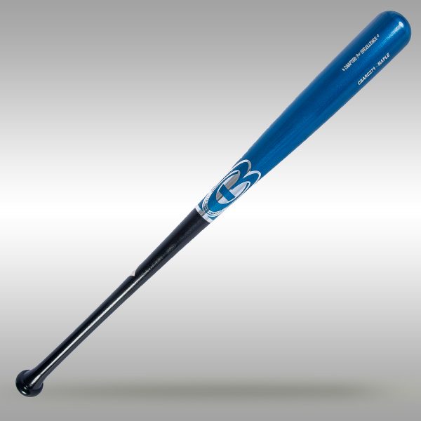 CBARC271 Maple Pro Wood Baseball Bat: Metallic blue/black-Full