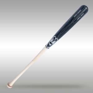CBRC24 - Pro Maple Wood Baseball Bat: Black-Silver Vein/Natural-Full