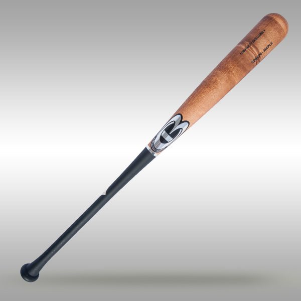 CBRC24 - Pro Maple Wood Baseball Bat: Flat Pecan/Flat Black-Full