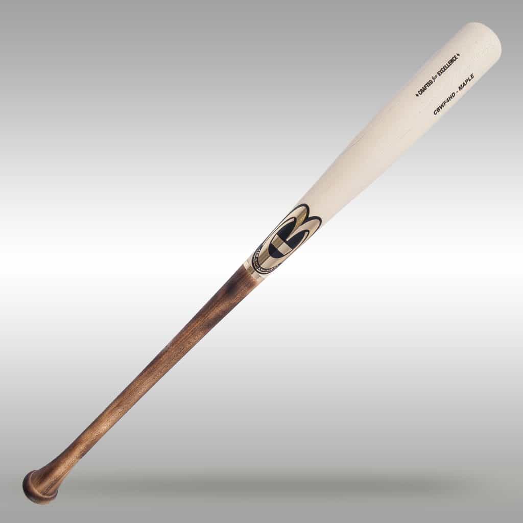 CBWF4HD - Pro Maple Wood Baseball Bat: Flat Natural/Flat Flame-Full