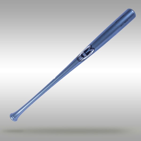 CBi13 Maple Pro Wood Baseball Bat - All Gloss Blue Stain - Silver Logo