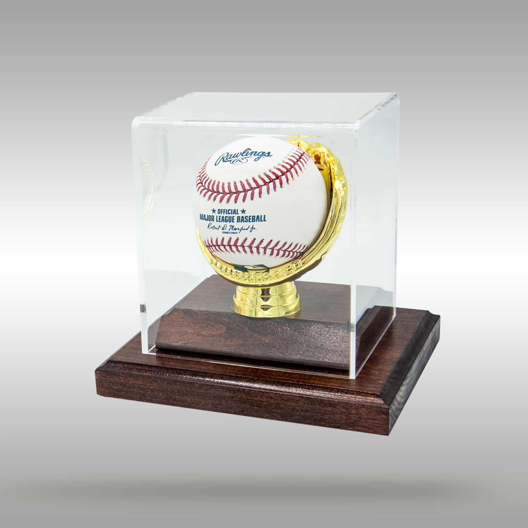 1 Ultra Pro Brand Gold Base Ball Baseball Holder Display Case 