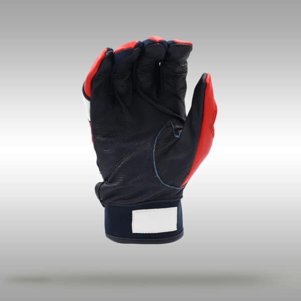 Cooperstown Bat Red/White/Blue Tactical Batting Glove - inside